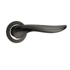 Fortessa Wave Lever on Rose Handle Privacy Set Satin Nickel