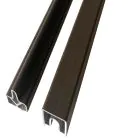 Composite Fence Top/Bottom Rail Trim 1.8M Brown (Pack of 2 -Incl Fixings) 