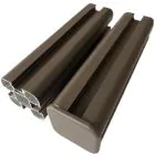 Composite Fence Post Aluminum Brown 1.86M  